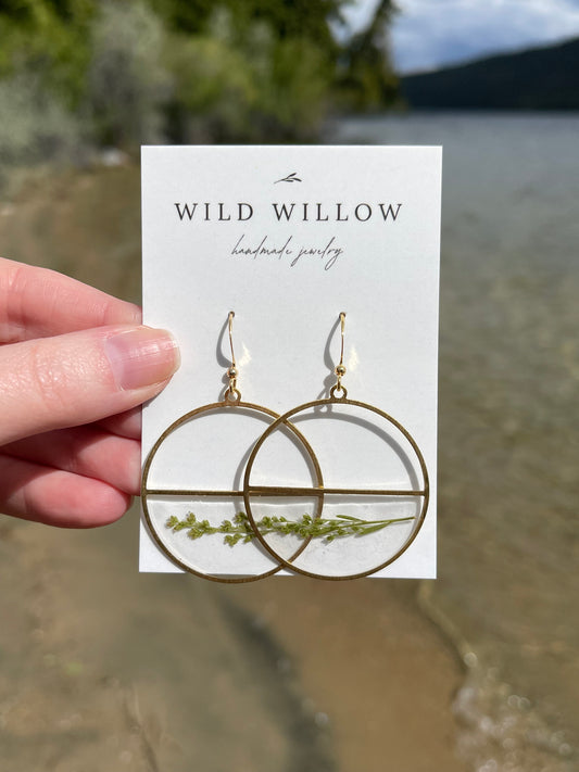 Wild Harvested Sagebrush Earrings | 18k Gold Plated