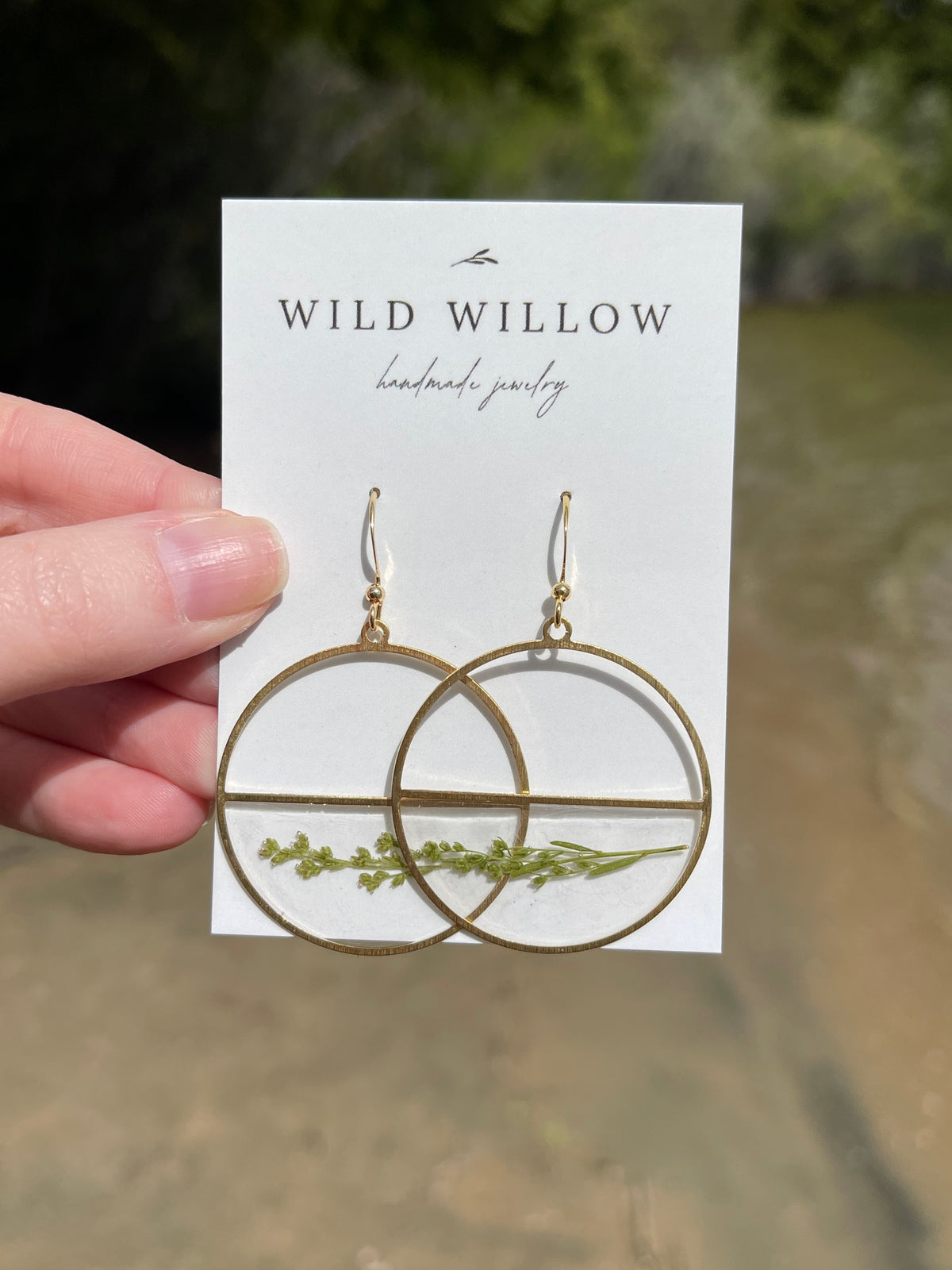 Wild Harvested Sagebrush Earrings | 18k Gold Plated